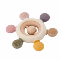 Tickit 54575, Boy/Girl, 0 month(s), Silicone, Wood, Beige, Brown, Green, Purple, Yellow
