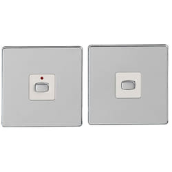 EnerGenie MIHO045 light switch Chrome. White