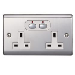 EnerGenie Smart 6 mm Double socket-outlet Silver