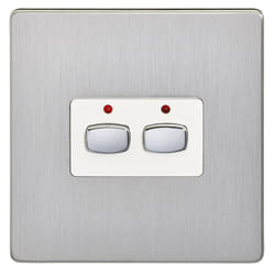 EnerGenie MIHO073 light switch Stainless steel.White