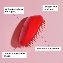 Tangle Teezer Original Detangler Brush  Dry & Wet Hair Brush for Thick & Curly Hair Types  Salsa Red