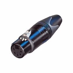 Neutrik NC5FXX-B, XLR, Black, Nickel/Gold, IP40, 1 mm², 1500 V
