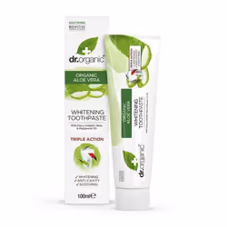 Dr Organic Aloe Vera, Whitening toothpaste, 100 ml, Adults/Kids, Paste, Aloe vera, Glycerin, Aloe barbadensis leaf juice, Sor ...