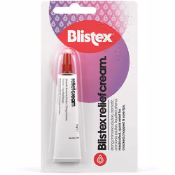 Blistex Relief Cream, soothing protective lip cream, medicated lip treatment for cracked and sore lips, 5g, White (2 Pack)