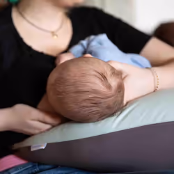 Nursing Pillow - Breastfeeding Baby Maternity Pillow Removable-Washable Cotton Cover (Charcoal and Sage Green)