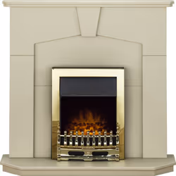 Adam Abbey Fireplace Suite in Stone Effect with Blenheim Electric Fire
