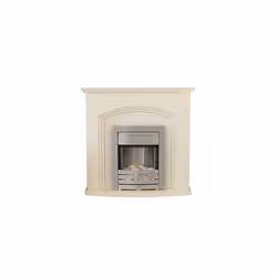 Adam Truro Fireplace Suite in Ivory with Helios Electric Fire, 2000 Watt