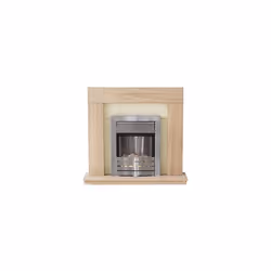 Adam Malmo Electric Fireplace Suite Oak with Helios Electric Fire, 2000 Watt