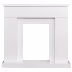 Adam Lomond Fireplace in Pure White, 39 Inch