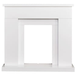 Adam Lomond Fireplace in Pure White, 39 Inch