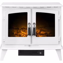 Adam 18188, Freestanding fireplace, Closed, Electric, White, Indoor, Log set