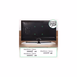 Duronic TV Bracket TVB103M | Wall Mount for 33-65 Television Screen | Tilting Action -12/+6 | VESA Fits Up to 600x400mm | Fixing for Flat Scr