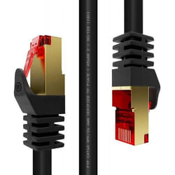 Duronic QW-BUJ5-5S8M networking cable Black 2 m Cat6a F/UTP (FTP)