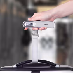 Duronic LS1013 Digital Luggage Scales, Weighs Suitcases, Cabin Bags & Backpacks, 50kg Capacity, Compact, Ideal for Air Flight/Travel/Holiday (silver)
