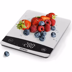 Duronic Digital Kitchen Scales KS1009 | Silver Design with Glass Platform | 10kg Capacity | Clear LCD Display | Add & Weigh.. ...