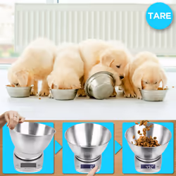Duronic KS5000 SR/SS Digital Kitchen Scales, 2L Weighing Bowl, 5kg Capacity, LCD Backlit Display, Add & Weigh Tare Function, 1g Precision (Silver) - Additional view 7