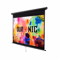 Duronic MPS90/43 90" Manual Projector Screen, 90 Inch Wall Mountable HD Projector Screen, 4:3 Ratio, White +1 Gain Factor (18 ...