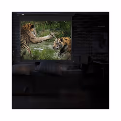 Duronic MPS90/43 90" Manual Projector Screen, 90 Inch Wall Mountable HD Projector Screen, 4:3 Ratio, White +1 Gain Factor (183x137cm/72x54in)