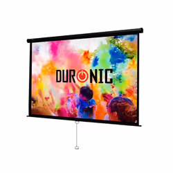 Duronic MPS100/43 100" Manual Projector Screen, 100 Inch Wall Mountable HD Projector Screen, 4:3 Ratio, White +1 Gain Factor  ...
