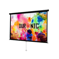 Duronic MPS100/43 100" Manual Projector Screen, 100 Inch Wall Mountable HD Projector Screen, 4:3 Ratio, White +1 Gain Factor (203x152cm/80x60in)