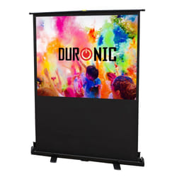 Duronic FPS80/43 80" Freestanding Projector Screen, 80 Inch Wall Mountable HD Projector Screen, 4:3 Ratio, White +1 Gain Factor (163x122cm/64x48in)