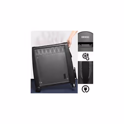 Duronic Heater HV102 with Mica Panels | 2.5kW | Electric | Radiant and Convection | Micathermic | Convector Heater with Thermostat | 2 Heat Setti