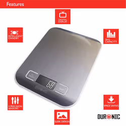 Duronic KS1007  Digital Display Compact Kitchen Scales + 2 Years FREE Warranty