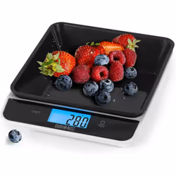 Duronic KS100 /BK Digital Kitchen Scales, 1.2L Weighing Bowl, 5kg Capacity, LCD Backlit Display, Add & Weigh Tare Function, 1 ...