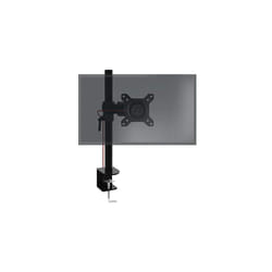 Duronic Single Monitor Arm Stand DM351X1 | PC Desk Mount | BLACK | Aluminium | Height Adjustable | For One 13-27 Inch LED LCD Screen | VESA 75/10