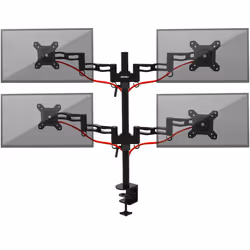 Duronic DM354 Quad Four LCD LED Desk Mount Arm Monitor Stand Bracket