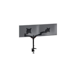 Duronic Monitor Arm Stand DM452 | Double PC Desk Mount | Solid Steel | Height Adjustable | For Two 15-27 LED LCD Screens | VESA 75/100 | 8kg Per