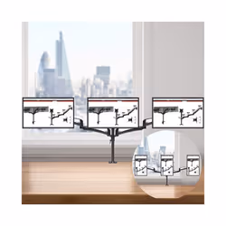 Duronic DM453 Triple Monitor Stand for Three 15-27