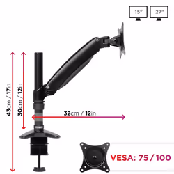 Duronic DM551X1 Single Monitor Stand for 15-27