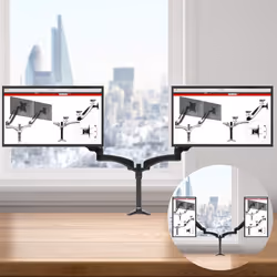 Duronic DM552 Dual Monitor Stand for Two 15-27