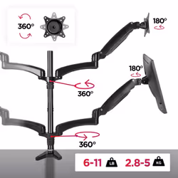 Duronic DM554 Quad Monitor Stand for Four 15-27