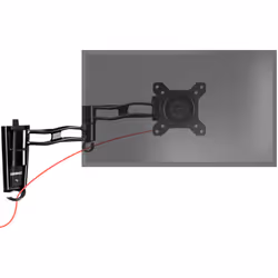 Duronic DM35W1X3 Single LCD LED Wall Mount Arm Monitor Stand Bracket with Adjustibility (Tilt 15|Swivel 180|Rotate 360) + 2 Y ...