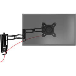 Duronic DM35W1X3 Single LCD LED Wall Mount Arm Monitor Stand Bracket with Adjustibility (Tilt 15|Swivel 180|Rotate 360) + 2 Year Warranty