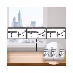 Duronic DM653 Triple Monitor Stand for Three 15-27