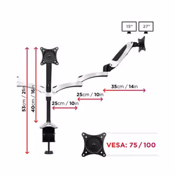 Duronic DM653 Triple Monitor Stand for Three 15-27