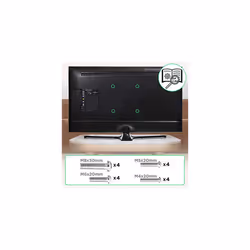 Duronic 33" - 60" TV Bracket TVB777 Heavy Duty Adjustable Black Wall Bracket For LCD|Plasma|LED|3D|4K |OLED |QLED For Wide Screens With Tilt down