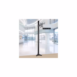 Duronic DM45 DM55 80cm Pole BLACK | Compatible with All Duronic Monitor Desk Mount Arms | Black | Steel | Extra Long | 800mm Length | 32mm Diamet