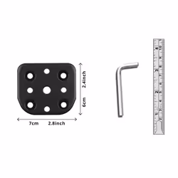 Duronic DM-GR-02 Grommet 2, Adaptor for Fixing Monitor Arm Bracket via a Hole in the Desk, Compatible with Duronic DM55 and DM65 Ranges (Black)