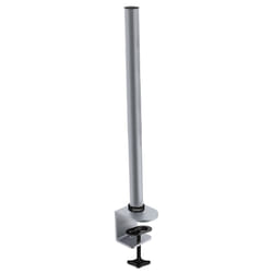 Duronic DM15 DM25 DM35 60cm Monitor Stand Pole, Compatible with All Duronic Monitor Desk Mount Arms, Steel, 32mm Diameter, Clamp Included (Silver)