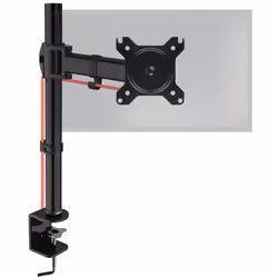 Duronic DM251X2 Single Monitor Stand for 13-27â PC Screen Up to 8KG, VESA Bracket, Ergonomic Arm with Adjustable Height/Til ...
