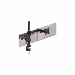 Duronic Dual Monitor Arm Stand DM252 | Double PC Desk Mount | Steel | Height Adjustable | For Two 13-27 Inch LED LCD Screens ...