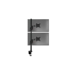 Duronic Dual Screen Monitor Stand DM35V2X2 | Double/Twin PC Desk Mount | Aluminium | For Two 13-27 Inch LED LCD Screens | VESA 75/100 | 8kg Per S