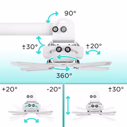 Duronic PB06XL Projector Mount, Ceiling/Wall Bracket, 13.6kg Capacity, Universal, Heavy Duty, Fittings Included, Rotate 360