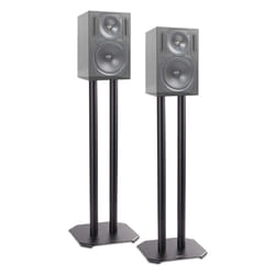 Duronic SPS1022-60 Speaker Stand (pair), MEDIUM 60cm, Set of 2 Steel Base Supports for Stereo Loudspeakers, Insulating Spikes, Shoes and Pads