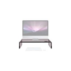 Duronic DM054 Monitor Stand Riser 50x20cm, Laptop and Screen Stand for Desktop, For TV or PC Computer Monitor, 30kg Capacity, Acrylic (black)