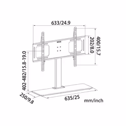 Duronic TVS2D2 Desk 30"-50" TV Stand. Suitable for LCD, Plasma, Led, 3D TV`s 32" 37" 40" 42" 46" 50"